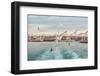 Seagull Istanbul, Bosporus, Turkey. Seagull Flying over the Sea , against the Backdrop of the City-PrimePhoto-Framed Photographic Print