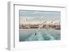 Seagull Istanbul, Bosporus, Turkey. Seagull Flying over the Sea , against the Backdrop of the City-PrimePhoto-Framed Photographic Print