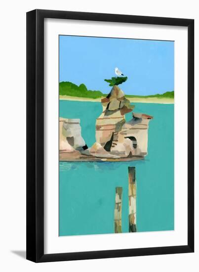 Seagull resting-Hiroyuki Izutsu-Framed Giclee Print