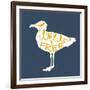 Seagull Silhouette and Lettering-TashaNatasha-Framed Art Print