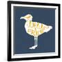 Seagull Silhouette and Lettering-TashaNatasha-Framed Art Print