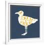 Seagull Silhouette and Lettering-TashaNatasha-Framed Art Print