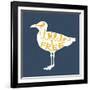 Seagull Silhouette and Lettering-TashaNatasha-Framed Art Print