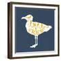 Seagull Silhouette and Lettering-TashaNatasha-Framed Art Print