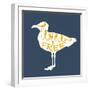 Seagull Silhouette and Lettering-TashaNatasha-Framed Art Print