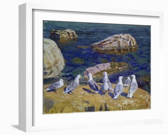 Seagulls, 1910-Arkadi Rylow-Framed Giclee Print