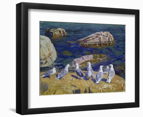 Seagulls, 1910-Arkadi Rylow-Framed Premium Giclee Print