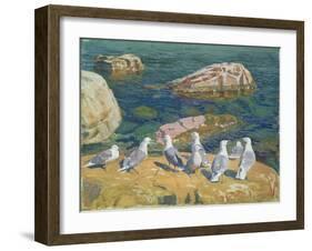 Seagulls, 1910-Arkadij Aleksandrovic Rylov-Framed Giclee Print