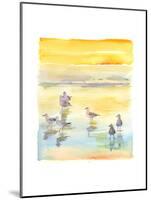 Seagulls on Beach, 2014-John Keeling-Mounted Giclee Print