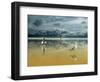 Seagulls on the Beach-Carlos Casamayor-Framed Giclee Print