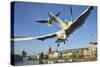 Seagulls over the City of Zurich, Switzerland-Robert Boesch-Stretched Canvas