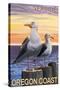 Seagulls - Seaside, Oregon, c.2009-Lantern Press-Stretched Canvas
