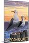 Seagulls - Seaside, Oregon, c.2009-Lantern Press-Mounted Art Print