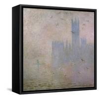 Seagulls, the Thames in London, the Houses of Parliament, 1903-1904-Claude Monet-Framed Stretched Canvas