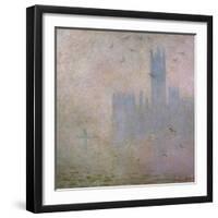 Seagulls, the Thames in London, the Houses of Parliament, 1903-1904-Claude Monet-Framed Giclee Print