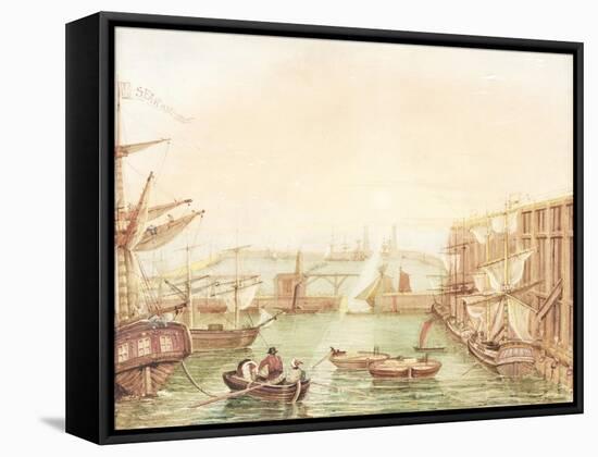 Seaham Harbour-Robert Mackreth-Framed Stretched Canvas