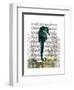 SeaHorse and Sea Urchins-Fab Funky-Framed Art Print