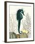 SeaHorse and Sea Urchins-Fab Funky-Framed Art Print