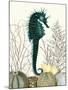 SeaHorse and Sea Urchins-Fab Funky-Mounted Art Print