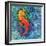 Seahorse Batik Sq-Paul Brent-Framed Art Print