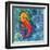 Seahorse Batik Sq-Paul Brent-Framed Art Print