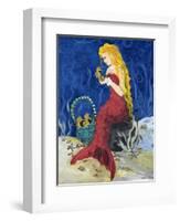 Seahorse Collector Mermaid-sylvia pimental-Framed Art Print