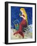 Seahorse Collector Mermaid-sylvia pimental-Framed Art Print