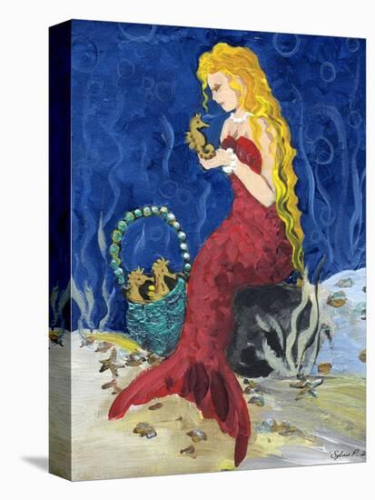 Seahorse Collector Mermaid-sylvia pimental-Stretched Canvas