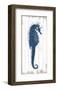 Seahorse in Blue I-Sparx Studio-Framed Art Print