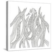 Seahorse In The Forest-Pam Varacek-Stretched Canvas