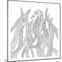 Seahorse In The Forest-Pam Varacek-Mounted Premium Giclee Print