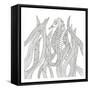 Seahorse In The Forest-Pam Varacek-Framed Stretched Canvas