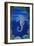 Seahorse on Blue-null-Framed Art Print