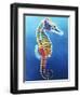 Seahorse - Rainbow-Dawgart-Framed Giclee Print