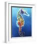 Seahorse - Rainbow-Dawgart-Framed Giclee Print