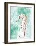 Seahorse Swimming-Kimberly Allen-Framed Art Print