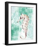 Seahorse Swimming-Kimberly Allen-Framed Art Print