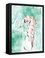 Seahorse Swimming-Kimberly Allen-Framed Stretched Canvas