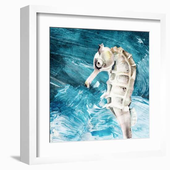 Seahorse Swimming-Kimberly Allen-Framed Art Print