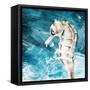 Seahorse Swimming-Kimberly Allen-Framed Stretched Canvas