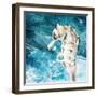 Seahorse Swimming-Kimberly Allen-Framed Art Print