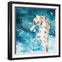 Seahorse Swimming-Kimberly Allen-Framed Art Print