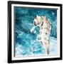 Seahorse Swimming-Kimberly Allen-Framed Art Print