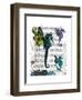 Seahorse Trio with Wings-Fab Funky-Framed Art Print