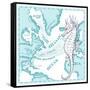 Seahorse-The Saturday Evening Post-Framed Stretched Canvas