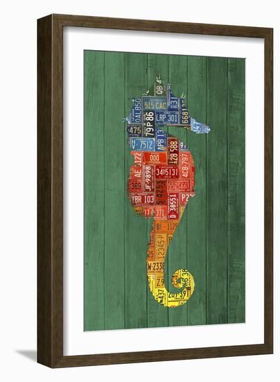 Seahorse-Design Turnpike-Framed Giclee Print