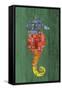 Seahorse-Design Turnpike-Framed Stretched Canvas