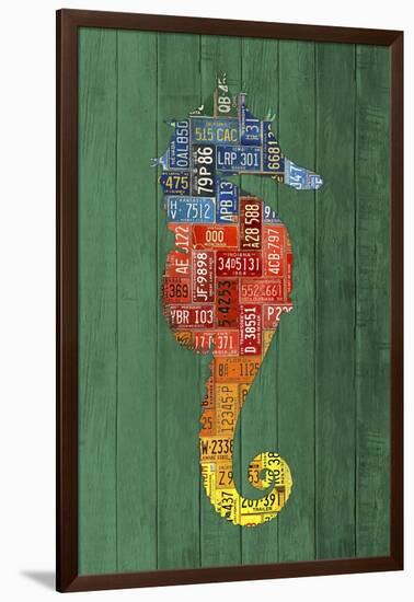 Seahorse-Design Turnpike-Framed Giclee Print