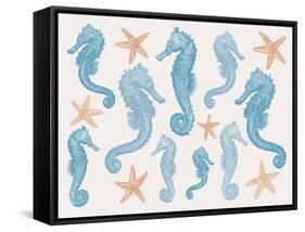Seahorses and Starfish  2017  (digital)-Sarah Hough-Framed Stretched Canvas