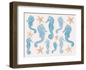 Seahorses and Starfish  2017  (digital)-Sarah Hough-Framed Giclee Print